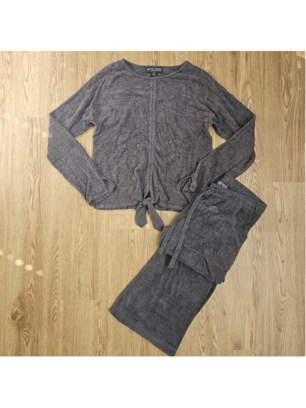 Barefoot Dreams Cozychic Ultra Lite Lounge Set Long Sleeve Pants Wide Leg XS